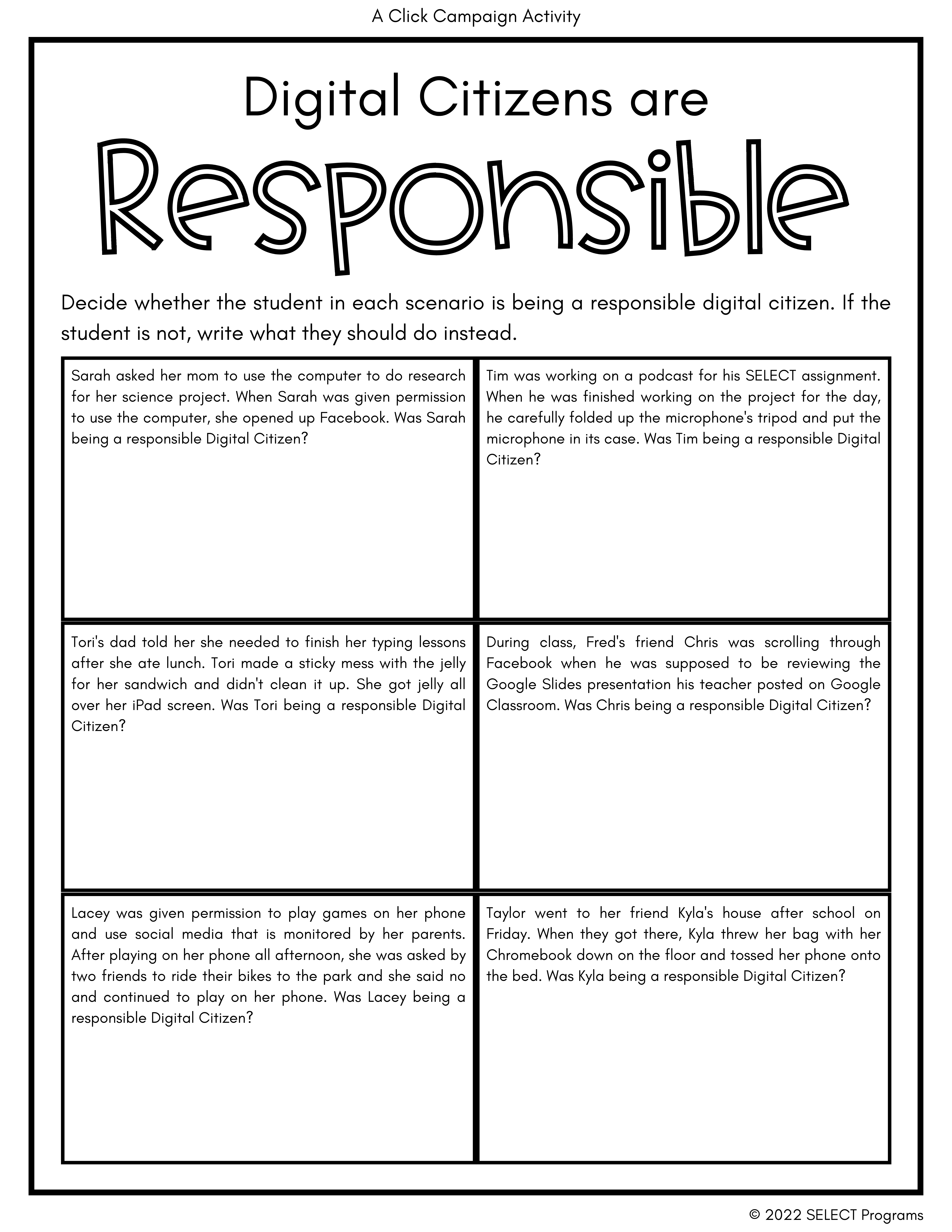 Being a responsible online digital citizen